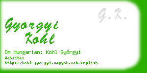 gyorgyi kohl business card